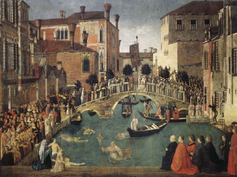 BELLINI, Gentile Miracle of the True Cross oil painting image